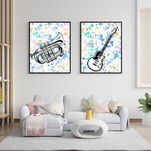 muzikale kunst aan de muur | kunstafdruk aan de muur | digitale muurkunst | huiskunst | kunst aan de muur | muziek kunst aan de muur | decor voor muziekkamers | muziek wanddecoratie | muzikaal