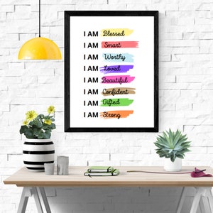 Affirmation wall art | Affirmation wall art print| printable wall art| home decor | affirmation printable wall art | digital download