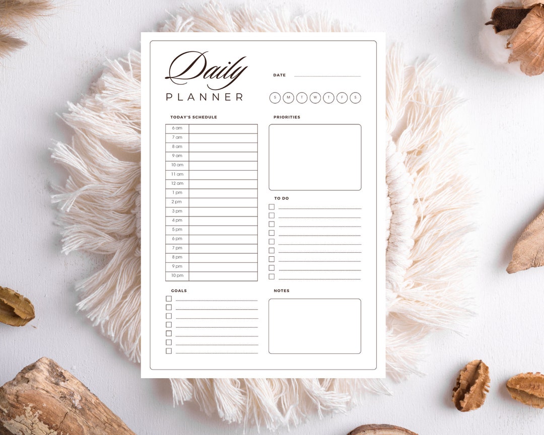 Daily Planner, Digital Planner, Printable Planner Daily to Do List ...