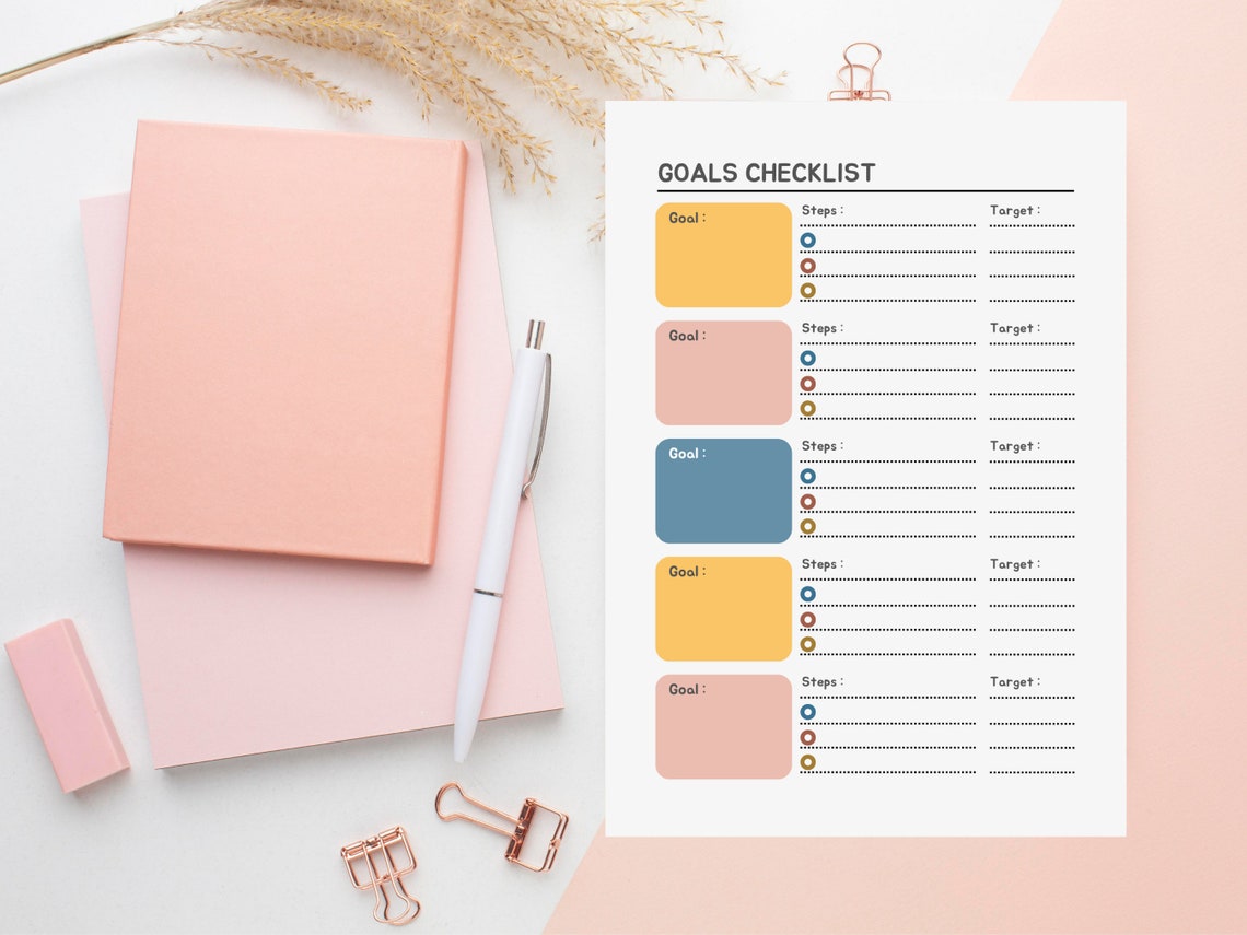 Goal Planner | Goal Tracker | Printable Planner | Digital Planner ...