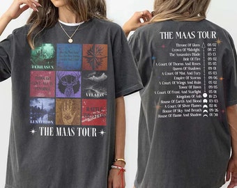 Comfort Colors Sarah J. Maas Eras Tour Shirt, The Maas Tour Shirt, ACOTAR Shirt, Crescent City Shirt, Throne of Glass Merch, SJM Fan Apparel