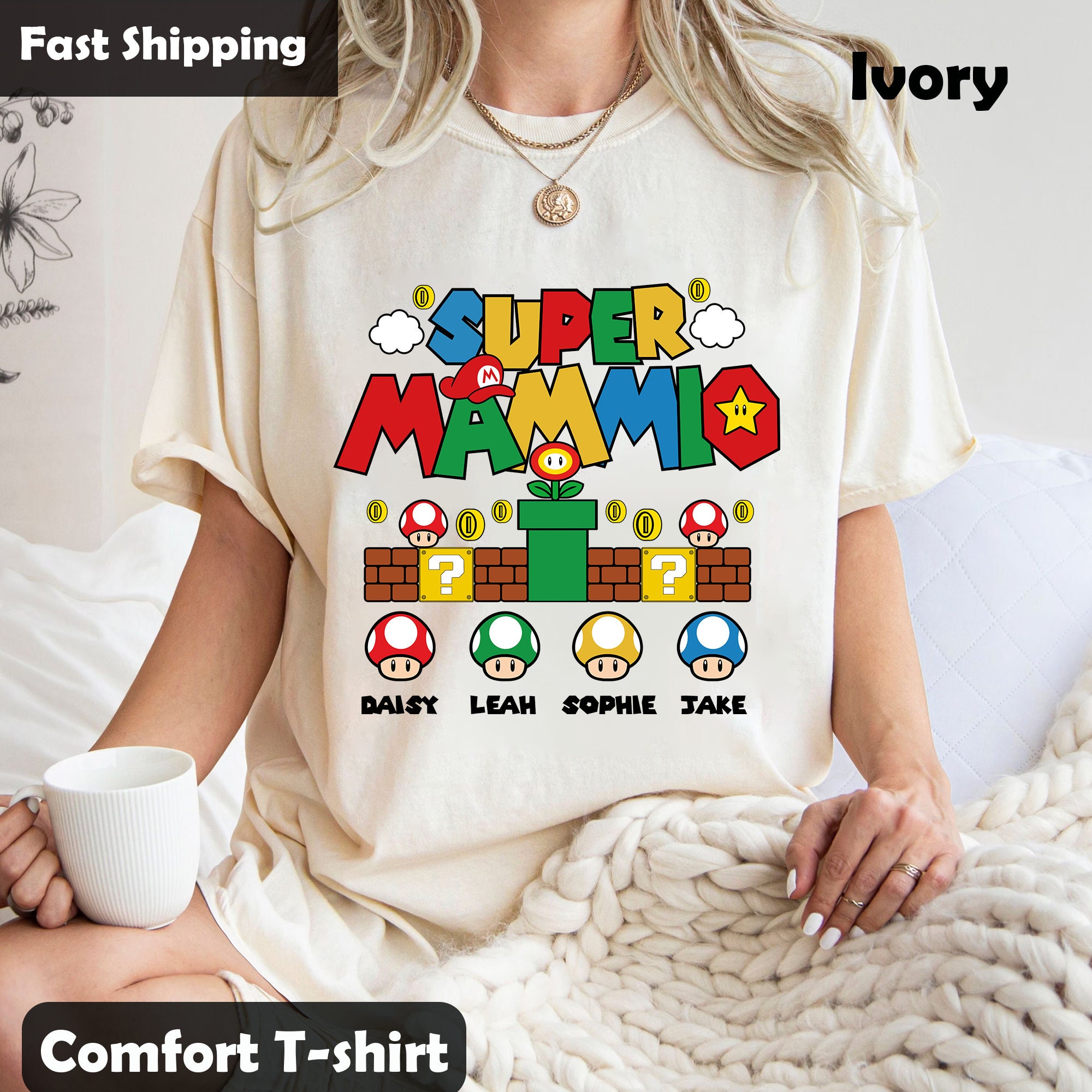 Discover Personalisiertes Super Daddio Spiel, Super Mommio, Vatertag, Super Kiddo T-Shirt