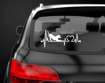 Labrador som leker hjärtslag dekal klistermärke etikett labrador älskare dekal hund älskare etikett labrador älskare klistermärke K9 etikett bra hund dekal labrador hund