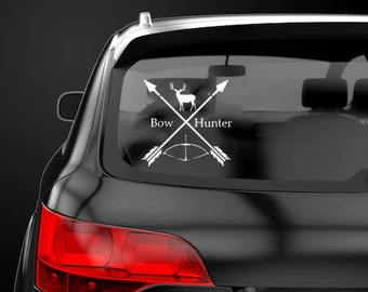 Klistermärke för bågjägare, klistermärke för hjortjakt, etikett för jakt utomhus, etikett för trädställning, jaktdekal, klistermärke för compoundbåge, klistermärke för troféhjort