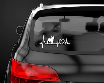 Fransk bulldogg hjärtslag dekal klistermärke etikett fransk bulldogg älskare dekal hund älskare etikett fransk älskare klistermärke K9 etikett bra hund dekal fransk