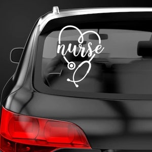 Nurse Stethoscope Heart Sticker Nurse Love Decal RN Label Registered Nurse Decal Nurse Week Sticker ER Nurse Label Nurse Student Gift Label