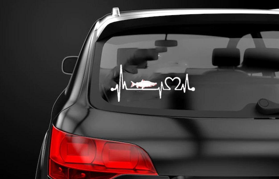 Kokanee/trout Heartbeat Decal / Sticker / Label Etsy