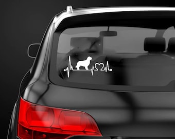 Golden Retriever Heartbeat Golden Retriever Lover Calcomanía Perro Amante Etiqueta Golden Lover Pegatina K9 Etiqueta Buen Perro Calcomanía Doggy Golden Heartbeat