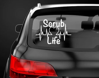 Scrub Life Sticker Nurse Decal Registered Nurse Label Doctor Sticker Medical Assistant Decal Scrub Label ER Nurse Sticker Hygienist Label