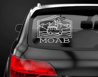 Moab-klistermärke Moab-etikett Moab-dekal Jeep-klistermärke Terrängdekal Red Rock-etikett Slick Rock-klistermärke