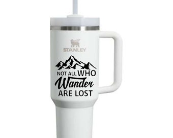 No todos los que vagan están perdidos pegatina etiqueta calcomanía Stanley pegatina calcomanía portátil pegatina coche ventana calcomanía al aire libre senderismo pegatina tienda de campaña
