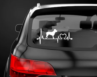 Pitbull hjärtslag dekal klistermärke etikett pitbull älskare dekal pit hund älskare etikett pit älskare klistermärke K9 etikett bra hund dekal pitbull hund hjärta