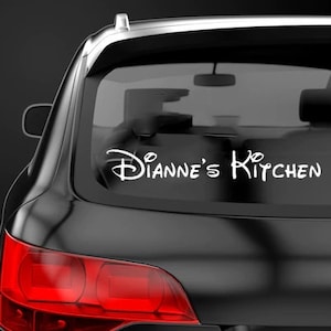 Disney Font Custom Message Sticker Decal Label Mickey Mouse Writing Decal Walt Label Disney Land Shirts Decals Disney Adult Sticker