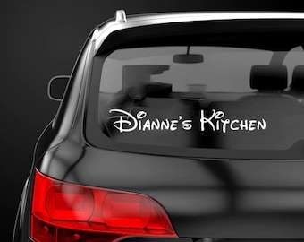 Disney Font Custom Message Sticker Decal Label Mickey Mouse Writing Decal Walt Label Disney Land Shirts Decals Disney Adult Sticker