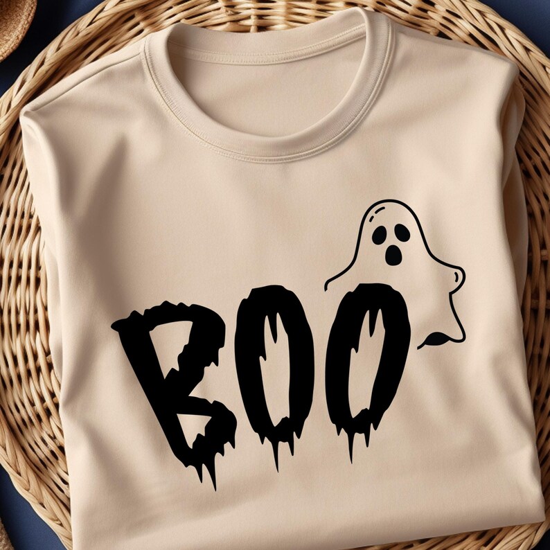 Boo Ghost SVG PNG AI – Spooky Halloween Cut File, Scary Dripping Text ...