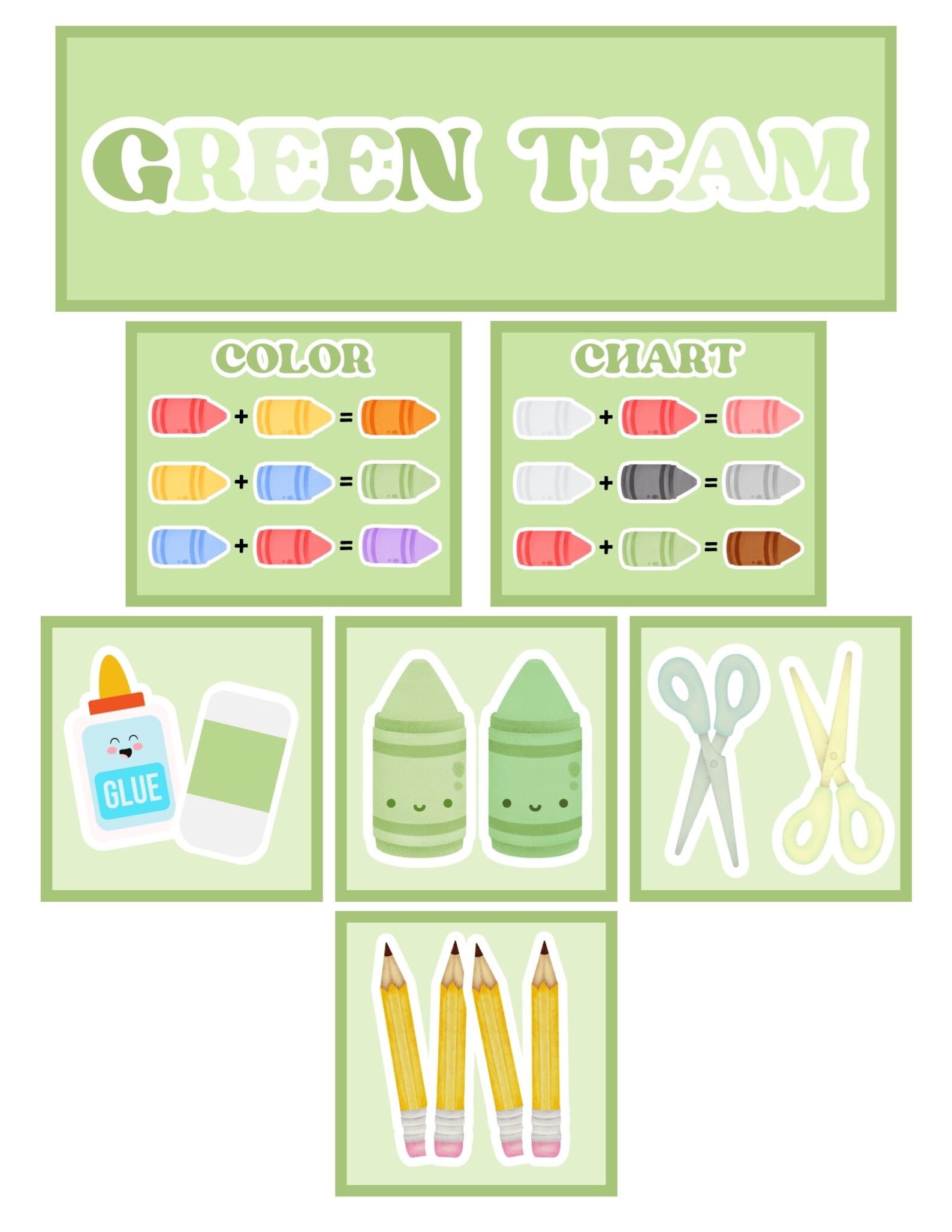 Classroom Table Caddy Labels - Etsy