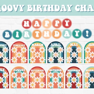 Groovy Classroom Birthday Chart