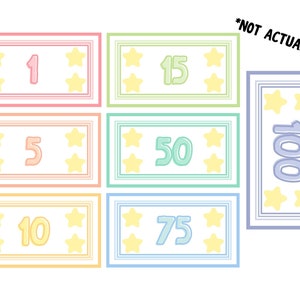 Pastel Rainbow Classroom Money
