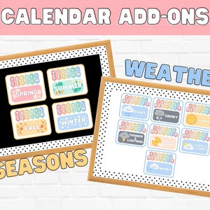 Pastel Rainbow Weather & Seasons Calendar Add-ons