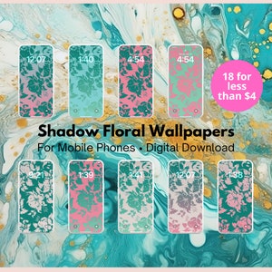 Floral Wallpaper Pack | Aesthetic Wallpaper | Botanical Wallpaper | iPhone wallpaper | Mobile Wallpaper | Digital | Cell phone wallpaper
