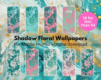 Floral Wallpaper Pack | Aesthetic Wallpaper | Botanical Wallpaper | iPhone wallpaper | Mobile Wallpaper | Digital | Cell phone wallpaper
