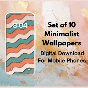 Minimalist Phone Wallpapers | iPhone Wallpaper | Android Wallpaper | Aesthetic Wallpapers | Digital |Wavy Pattern | Cell Phone Wallpaper