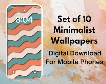 Minimalist Phone Wallpapers | iPhone Wallpaper | Android Wallpaper | Aesthetic Wallpapers | Digital |Wavy Pattern | Cell Phone Wallpaper