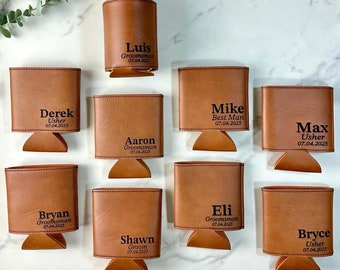 Groomsmen Can Cooler Holder Custom Gift, Personalized Groomsmen Gifts, Engraved Beer Can Holder, Best Man Gift Proposal, Wedding Usher Gift