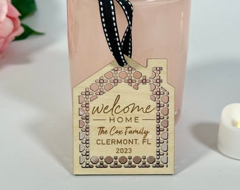 Welcome Home Ornament Gift Tag, Realtor Gift Tag, Real Estate Agent Closing Gift