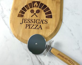 Personalized Pizza Board / Cutter, Custom Pizza Board, Engraved Pizza Server, Dad Personalized Pizza, Pizza Father's Day Custom Wedding Gift