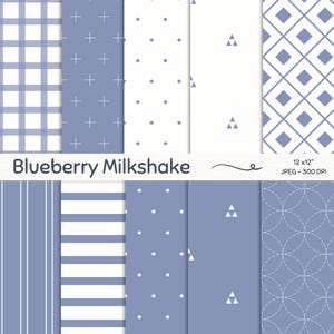 Blue Pattern Digital Paper, Seamless Light Blue Pattern, Printable Blue Geometric Paper, Blue Seamless Paper, Scrapbook Paper