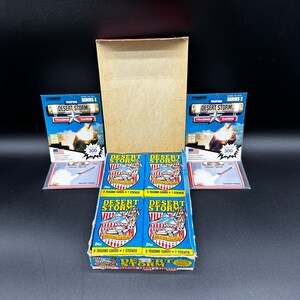 1991 TOPPS Desert Storm Box - 36 zapieczętowanych i TROOPS Desert Storm Trading Cards