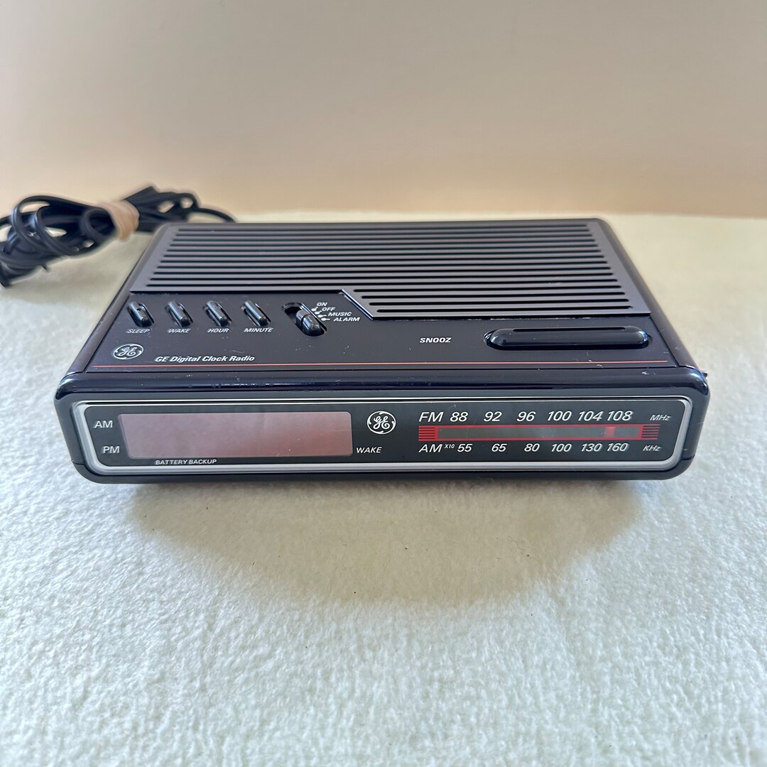 GE General Electric Digital Clock Radio W/ Alarm 74612BKB Etsy