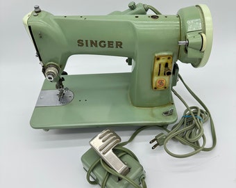 1960s Singer RFJ8-8 Mid Century Sewing Machine 33681 w/ Pedal Tested