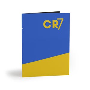 Cartões de felicitações inspirados no CR7 | Papelaria para fãs de esportes para comemorações, aniversários e ocasiões especiais, conjunto com 8, 16 e 24 unidades