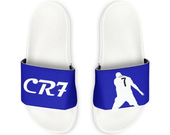 cr7 Cristiano Ronald Soccer Youth PU Slide Sandálias para fãs de esportes crianças e homens