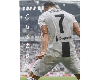 Cobertor de pelúcia de veludo personalizado cr7 Cristiano Ronald fãs de futebol presente para homens e crianças