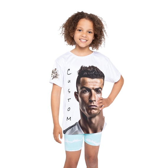 Custom cr7 Cristiano Ronaldo Kids Sports Jersey AOP gift for soccer fans
