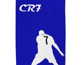 Manta de felpa de terciopelo para niños y hombres con el logo de Cristiano Ronaldo de CR7