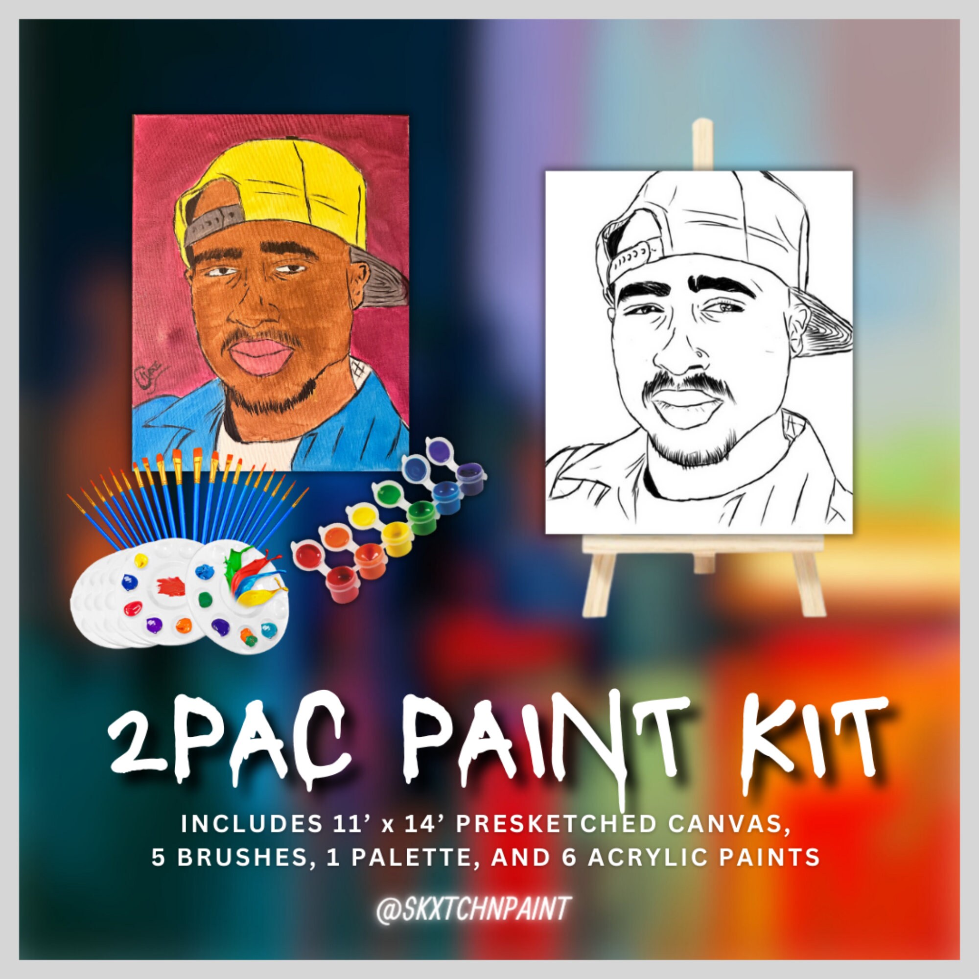 Sip & Paint Canvas Bundle 1 / Outline Canvas /teen / Adult Painting / DIY  Paint Party / Pre-sketched / Party/birthday 