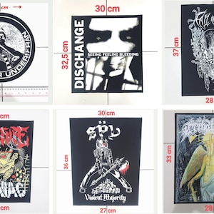 04 - Punk Rücken Patches, Knorpel, Crust, D-Beat, Metal, Grindcore, Dtf/Siebdruck Aufnäher, Aufnäher auf dem Rücken