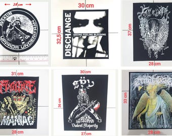04 - Parches de espalda punk, hardcore, crust, d-beat, metal, thrash, grindcore, parche serigrafiado/dtf, parche para coser