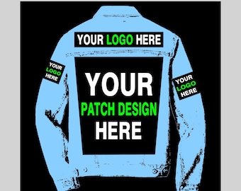 ONE Custom Printed Patch / Back Patch, small batches, Patches for Jackets, Businesses, Companies, Bands & Clothing