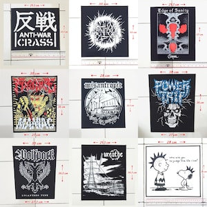 03 - Punk Rücken Patches, Knorpel, Crust, D-Beat, Metal, Thrash, Grindcore, Dtf / Siebdruck Back Patch