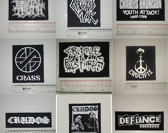 02 - Punk-patchar, Hardcore, Crust, D-beat, Metal, Thrash, Grindcore, Dtf/Screen Printed Patch