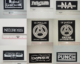06 - Punk Patches, Hardcore, Crust, D beat, Metal, Thrash, Grindcore, Dtf/Screen Printed Patch