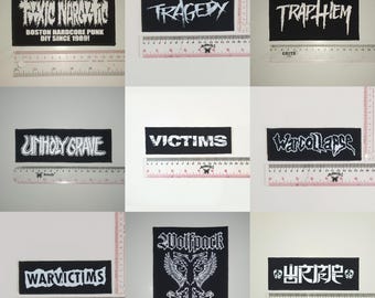 08 - Punk Patches, Hardcore, Crust, D beat, Metal, Thrash, Grindcore, Dtf/Screen Printed Patch