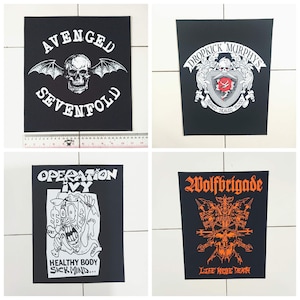 06 - Punk Back Patches, Hardcore, Crust, D-beat, Metal, Thrash, Grindcore, Dtf/Screen Printed Back Patch, Sew on Backpatch