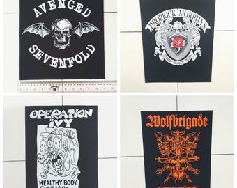 06 - Punk Back Patches, Hardcore, Crust, D-beat, Metal, Thrash, Grindcore, Dtf/Screen Printed Back Patch, Sew on Backpatch