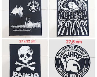 05 - Parches traseros Punk, Hardcore, Crust, D-beat, Metal, Thrash, Grindcore, Parche trasero estampado/serigrafiado, Parche trasero para coser